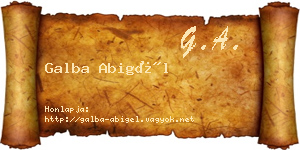 Galba Abigél névjegykártya